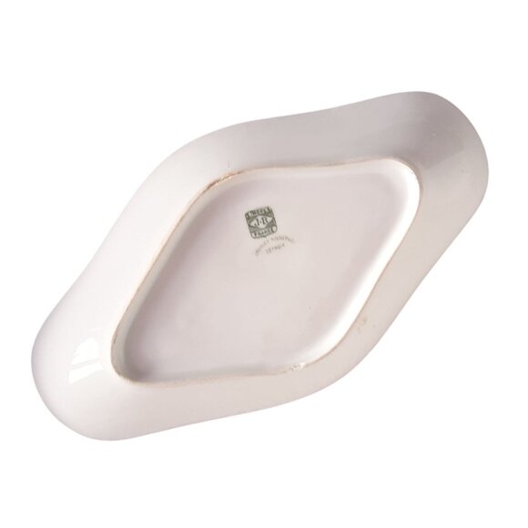 J-B Limoges France Oval Porcelain Floral & Bird Design Pickle Relish Dish - Picture 4 of 6